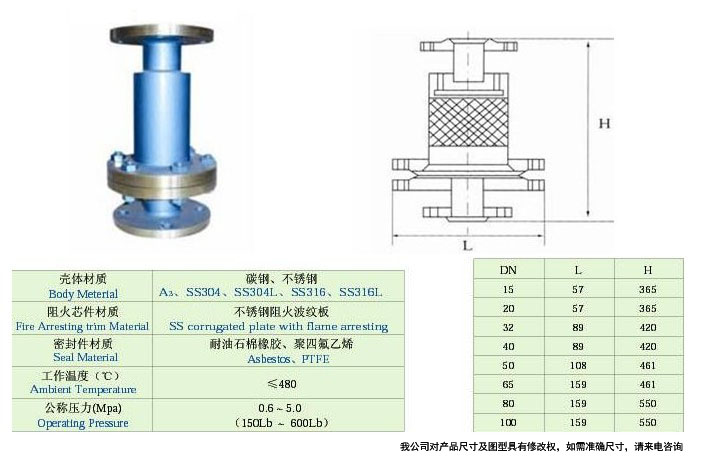 礫石阻火器